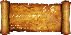 Septei Zalán névjegykártya