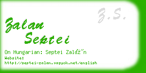 zalan septei business card